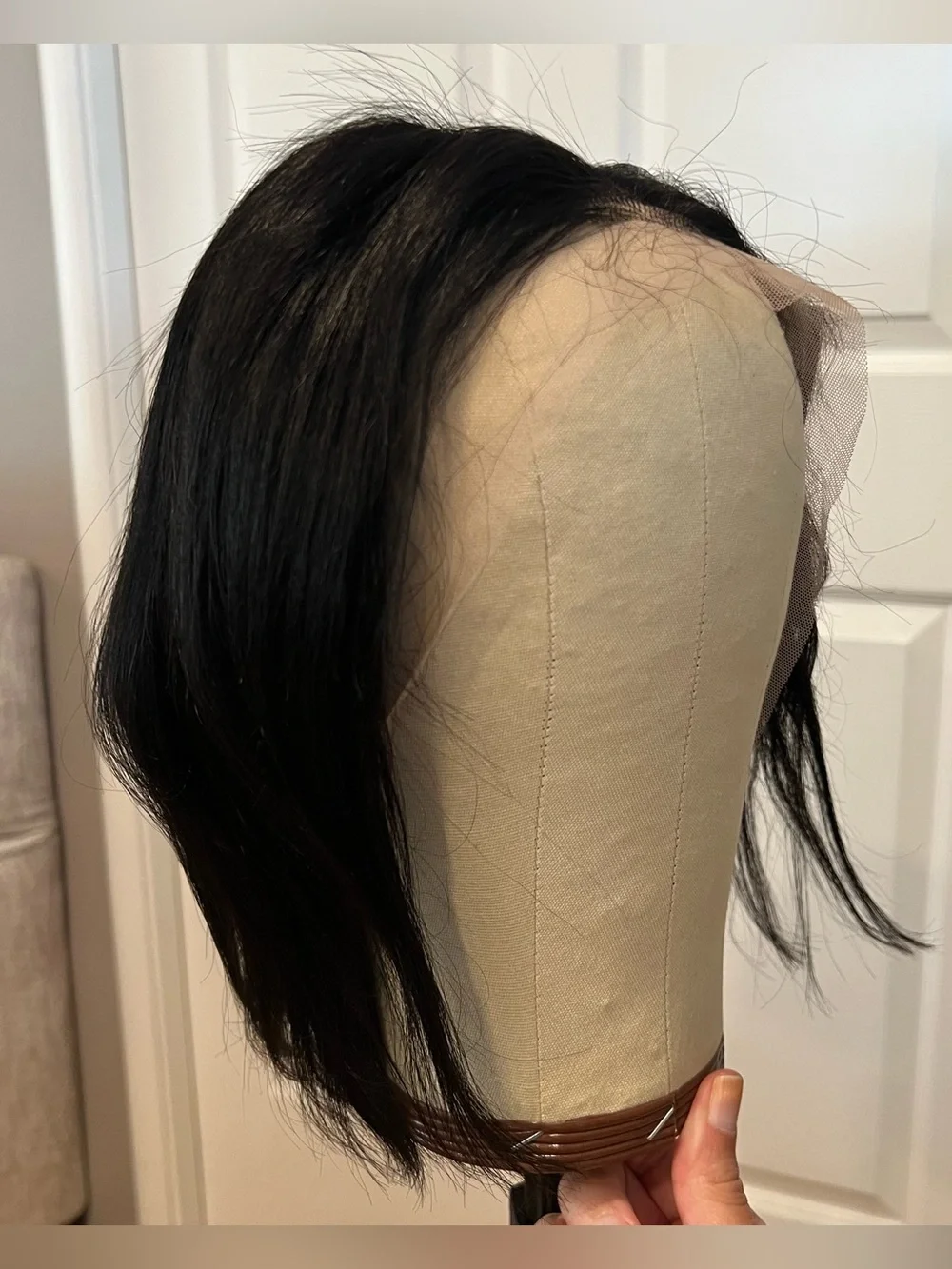 10” Natural Black Human Hair Bob Wig 13x4 HD Lace Front Glueless‎ 180% #UA7
